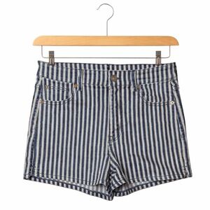 American Eagle Striped Blue Women's Shorts. Size 14. Excellent Condition